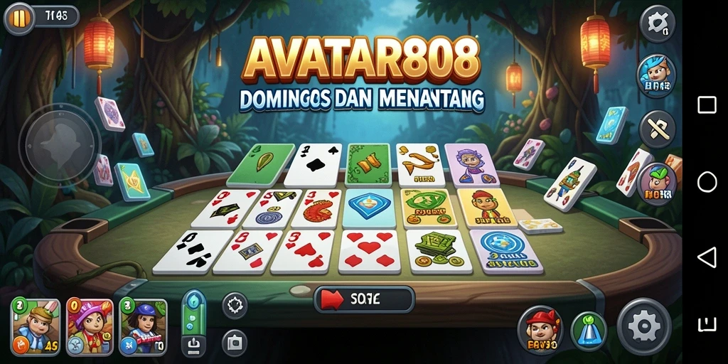 Gameplay seru dalam AVATAR808 yang menampilkan serunya permainan Domino.