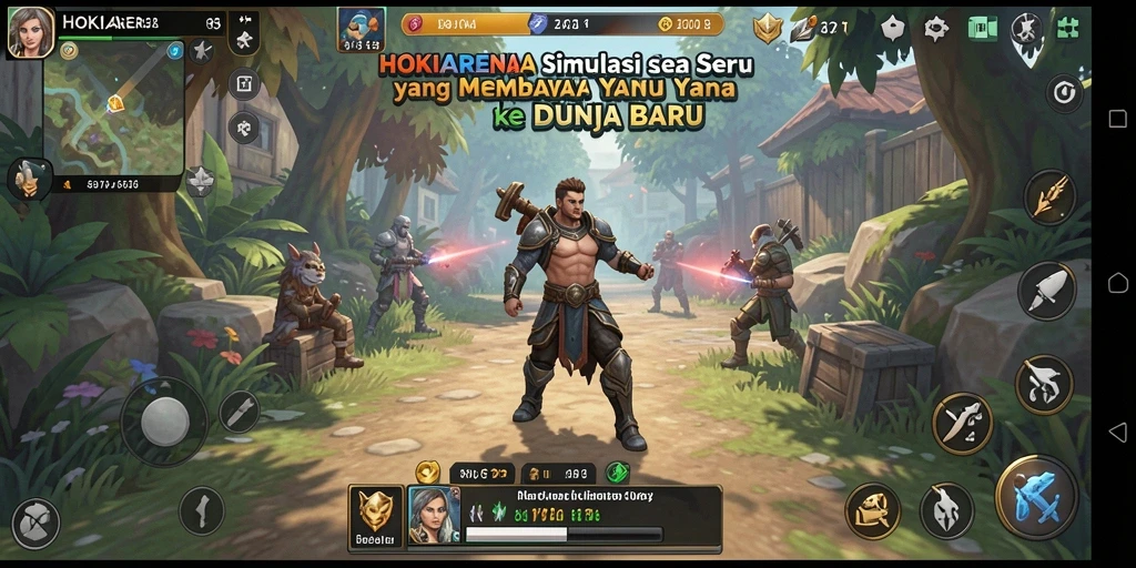 Tampilan utama HOKIARENA dengan gameplay simulasi yang mendalam.