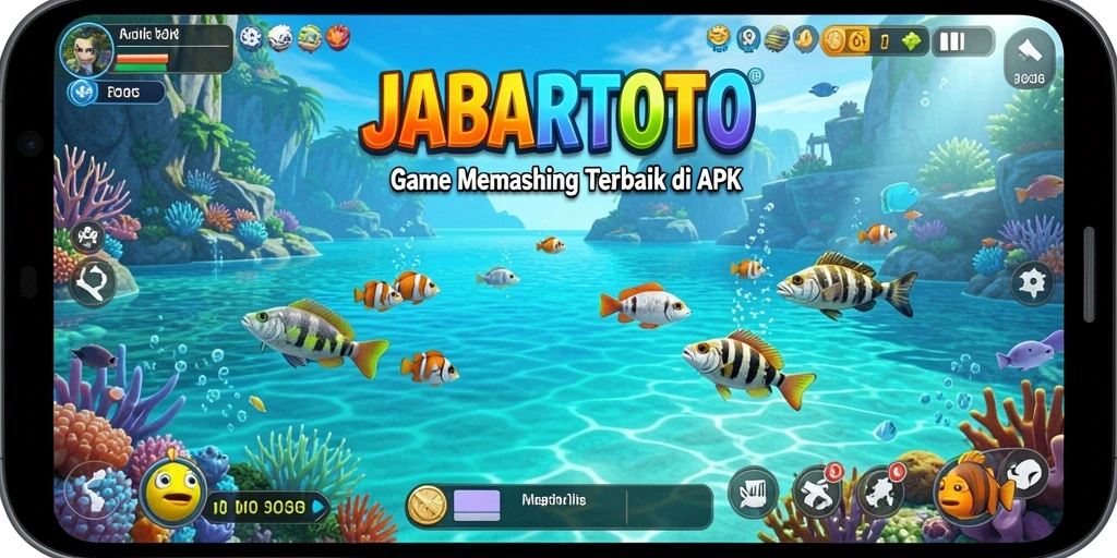 Screenshot gameplay JABARTOTO yang menampilkan aktivitas memancing seru.