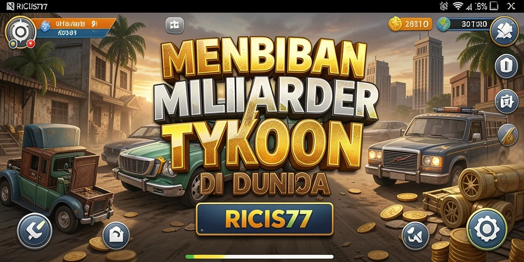Tangkapan layar utama RICIS77 menampilkan gameplay Tycoon yang menarik.