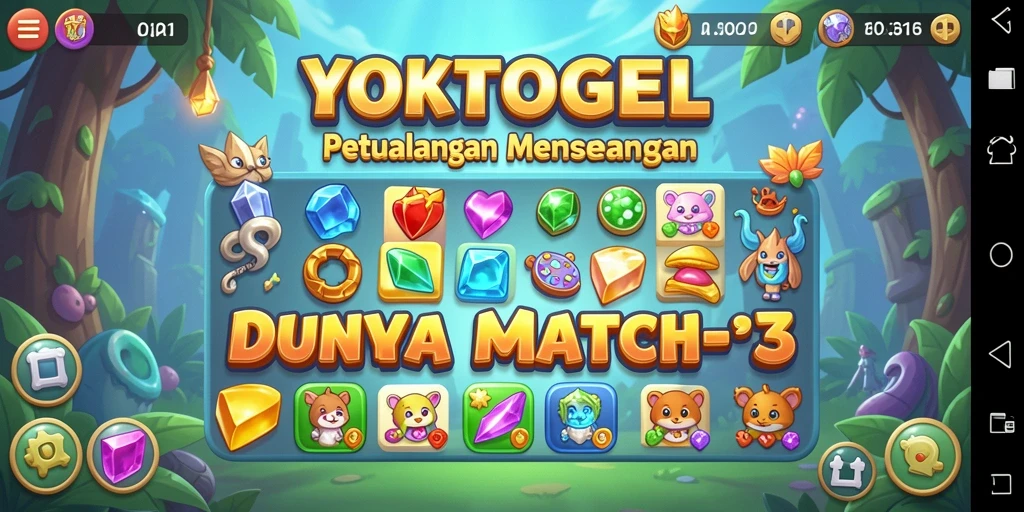 Screenshot dari gameplay seru YOKTOGEL Match-3.